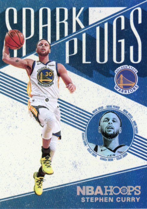 2019/20 Panini NBA Hoops Stephen Curry Spark Plugs #1 - Warriors