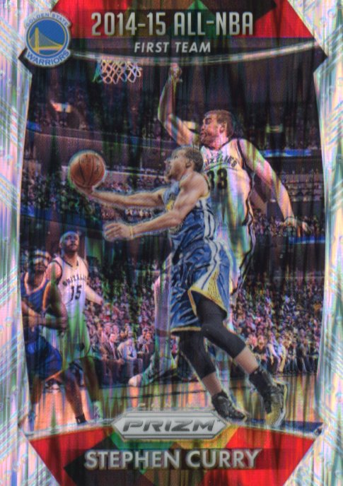 2015/16 Panini Prizm Stephen Curry All-NBA #377 - Shock Prizm Warriors