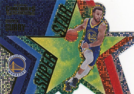 2020/21 Panini Contenders Stephen Curry Super Star #4 - Die-Cut Warriors