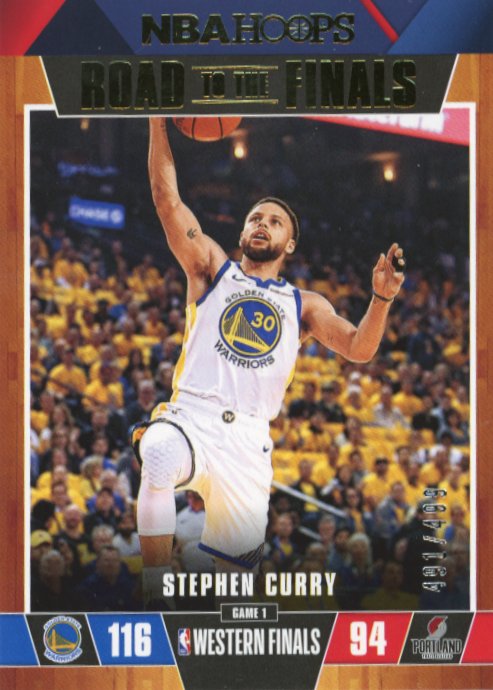 2019/20 Panini NBA Hoops Stephen Curry Road to the Finals #67 - #/499 Warriors