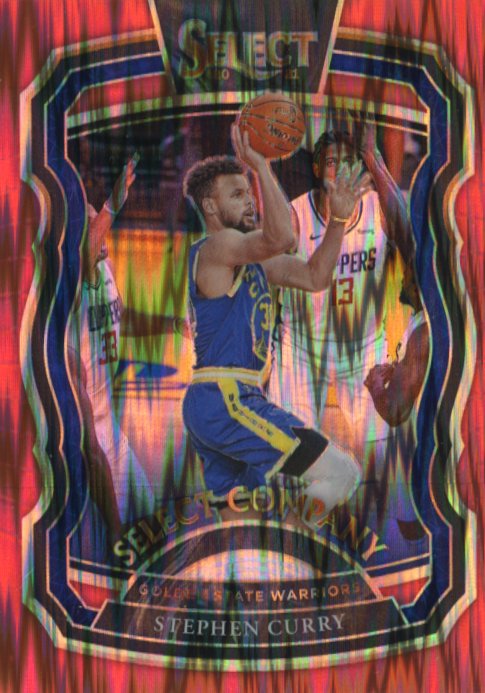 2020/21 Panini Select Stephen Curry Select Company #14 - Red Shimmer Warriors