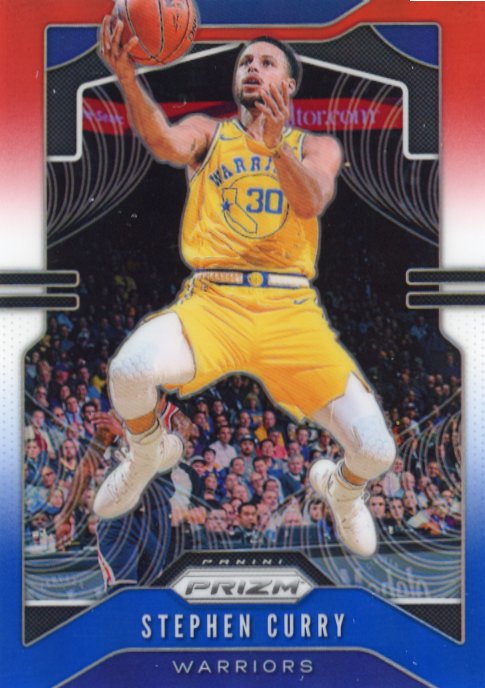 2019/20 Panini Prizm Stephen Curry #98 - Red White Blue Warriors