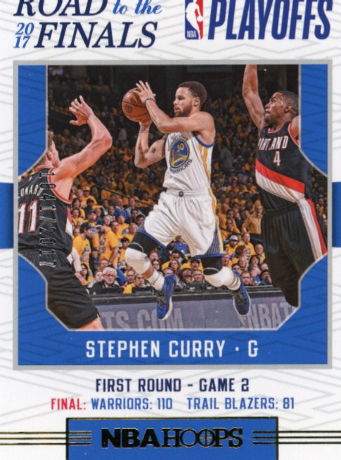 2017/18 Panini NBA Hoops Stephen Curry Road to the Finals #24 - #/2017 Warriors