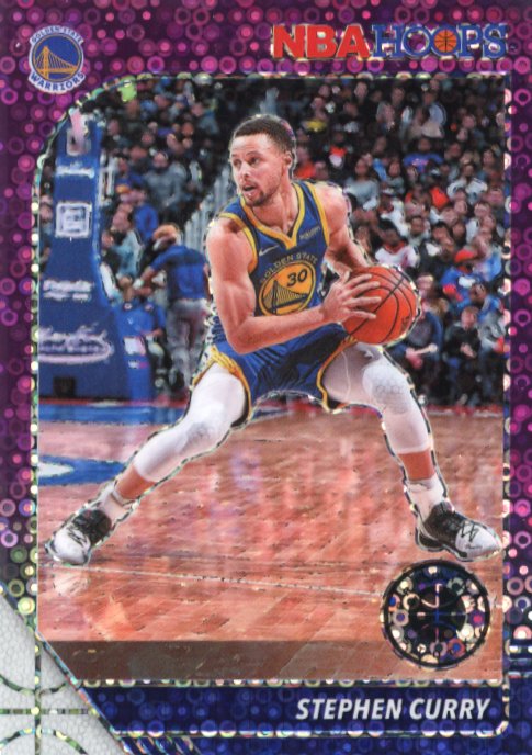 2019/20 Panini NBA Hoops Premium Stock Stephen Curry #59 - Purple Disco Warriors