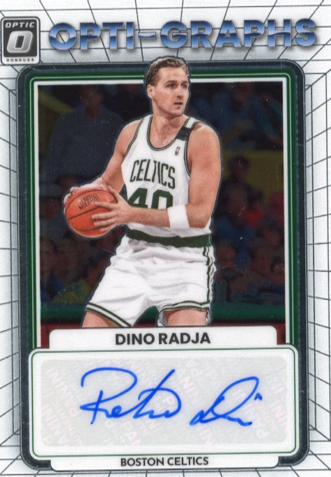 2022/22 Panini Donruss Optic Dino Radja Opti-Graphs #OG-DRJ - #/99 Autograph Celtics