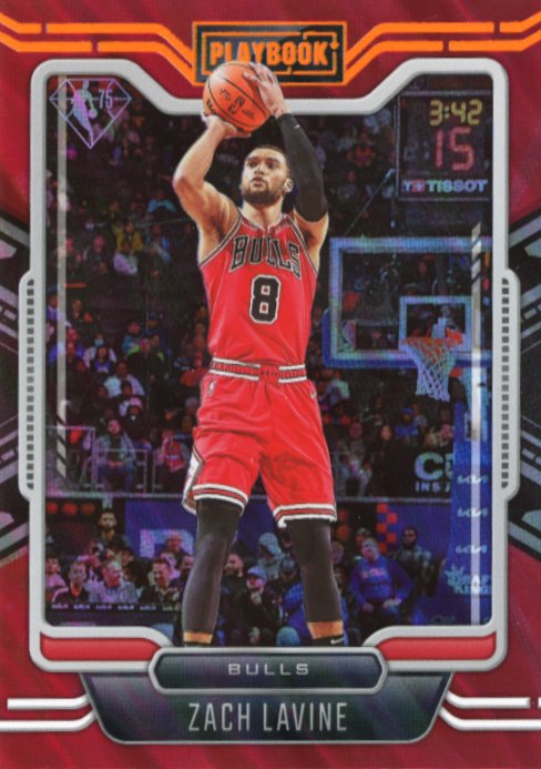 2021/22 Panini Chronicles Playbook Zach Lavine #281 - Orange Bulls