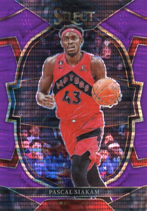 2022/23 Panini Select Pascal Siakam #48 - Concourse Purple Pulsar #/5 Raptors