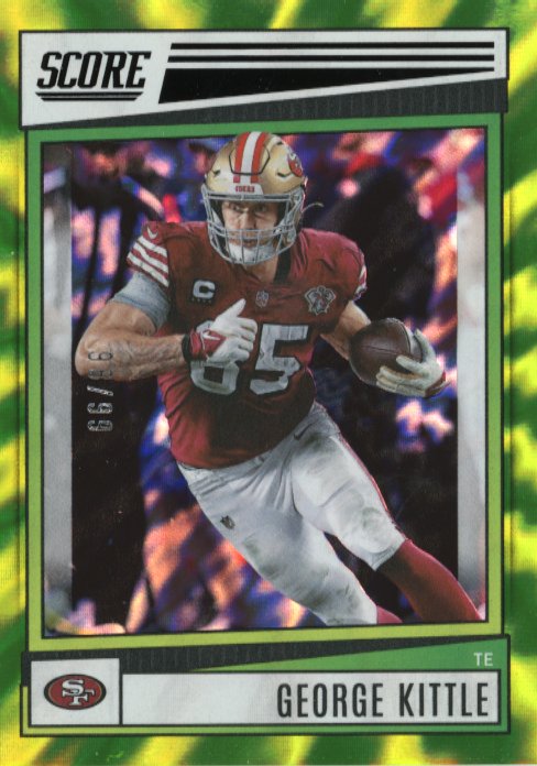 2022 Panini Score George Kittle #165 - Green #/99 49ers