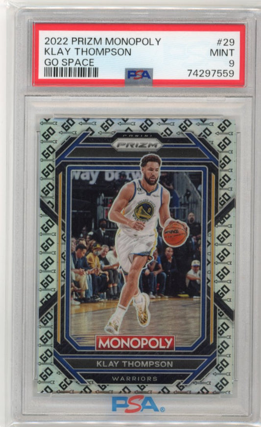 2022/23 Panini Prizm Monopoly Klay Thompson #29 - Go Space PSA 9 Warriors