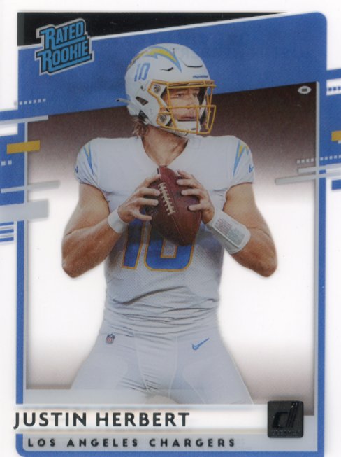 2020 Panini Chronicles Donruss Justin Herbert Rated Rookie #RR-JH - Chargers