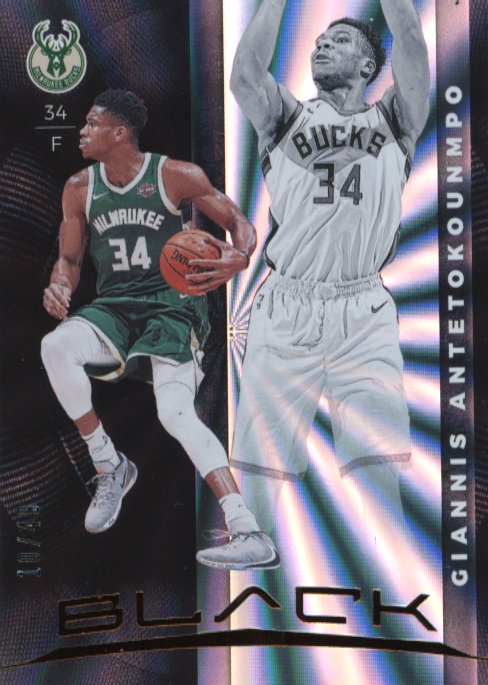 2019/20 Panini Black Giannis Antetokounmpo #34 - #/49 Bucks