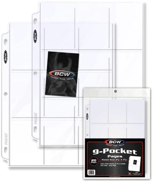 BCW 9-Pocket Binder Pages
