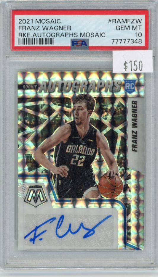 2021/22 Panini Mosaic Franz Wagner Rookie Autographs RC #RAM-FZW - Autograph PSA 10 Magic