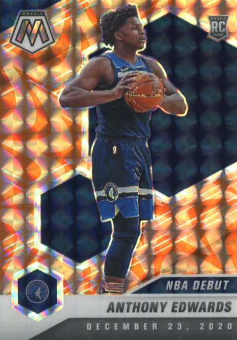 2020/21 Panini Mosaic Anthony Edwards RC #261 - Orange Timberwolves