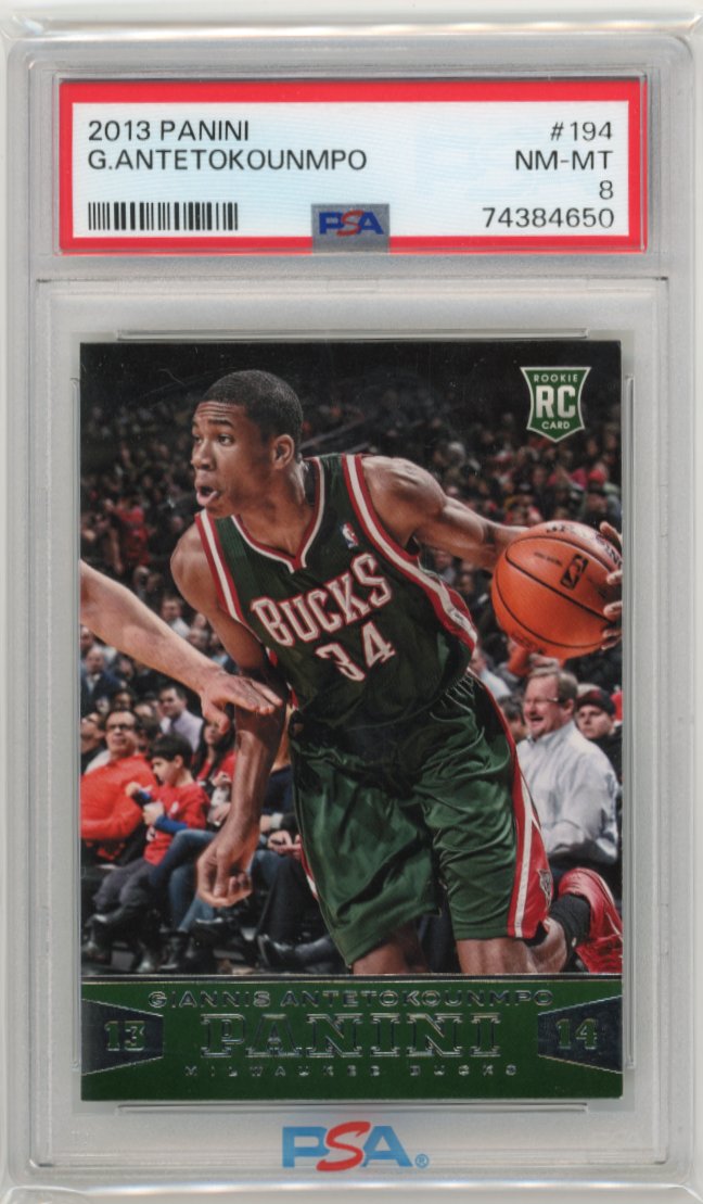 2013/14 Panini Giannis Antetokounmpo RC #194 - PSA 8 Bucks