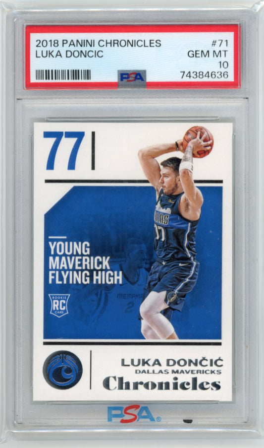 2018 Panini Chronicles Luka Doncic RC #71 - PSA 10 Mavericks