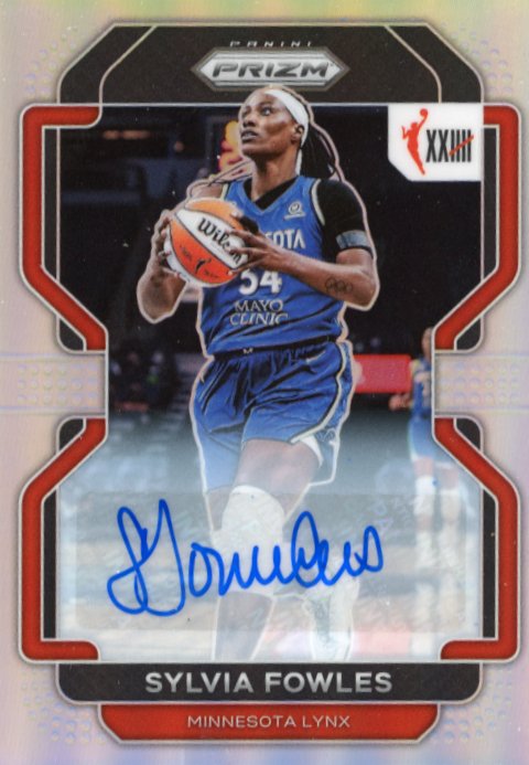 2022 Panini Prizm Sylvia Fowles #162 - Silver Autograph Lynx