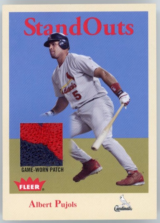2005 Fleer Albert Pujols StandOuts #SOP-AP - Relic #/50 Cardinals