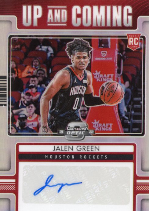 2021/22 Panini Contenders Optic Jalen Green RC #UCA-JGR - #/99 Silver Autograph