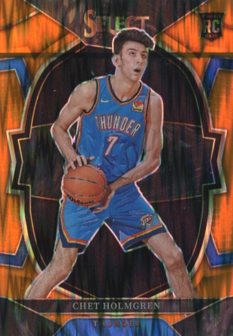 2022/23 Panini Select Chet Holmgren RC #83 - Orange Shock Thunder