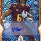 2022 Bowman Chrome University Xazavian Valladay #64 - #/25 Orange Shimmer Autograph