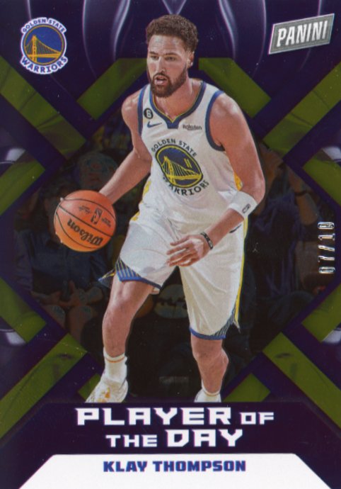 2022/23 Panini Player of the Day Klay Thompson #34 - #/10 Warriors