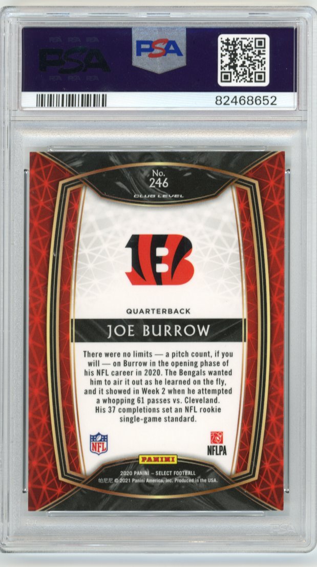 2020 Panini Select Joe Burrow RC #246 - PSA 10 Bengals