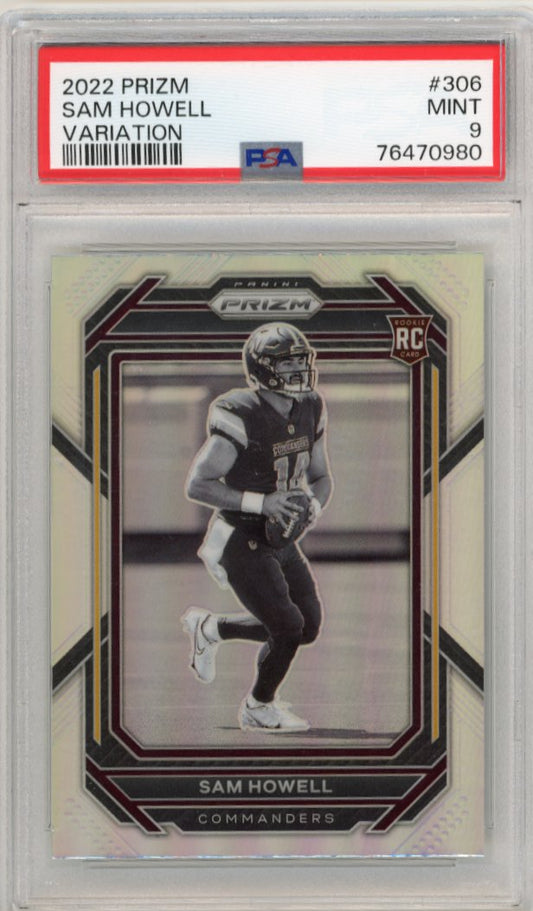 2022 Panini Prizm Sam Howell RC #306 - Variation PSA 9 Commanders