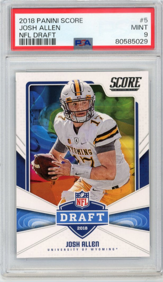 2018 Panini Score Josh Allen NFL Draft #5 - PSA 9 Bills