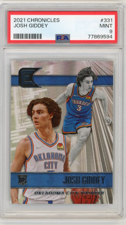 2021 Panini Chronicles Essentials Josh Giddey RC #331 - PSA 9 Thunder