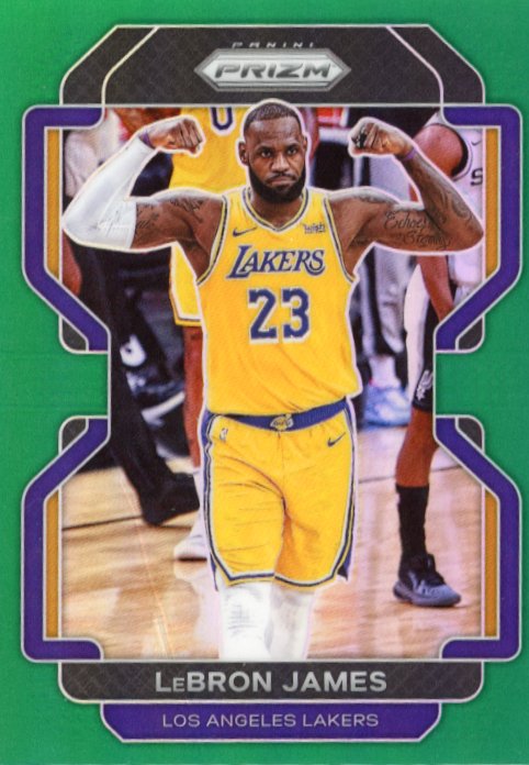 2021/22 Panini Prizm Lebron James #91 - Green Prizm Lakers