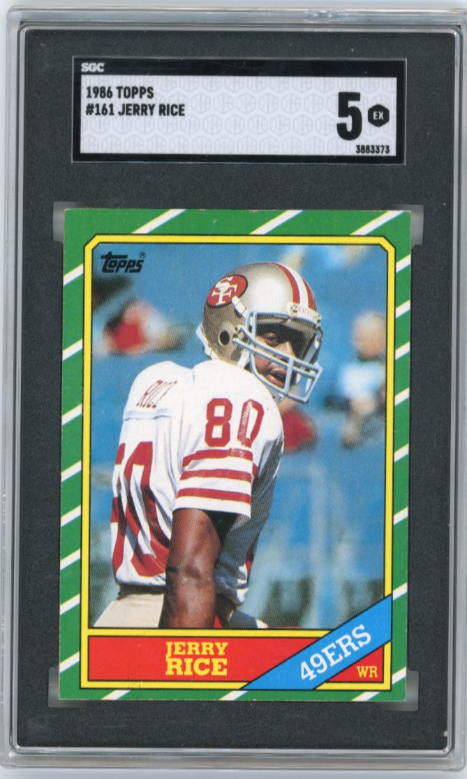 1986 Topps Jerry Rice RC #161 - SGC 5 49ers