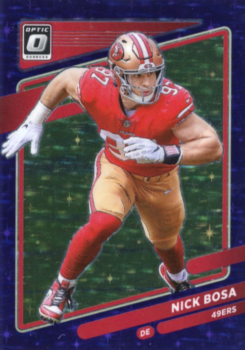 2021 Panini Donruss Optic Nick Bosa #193 - #/15 Purple Stars 49ers