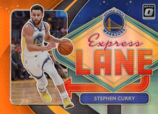 2020/21 Panini Donruss Optic Stephen Curry #3 - #/39 Orange Express Lane Warriors