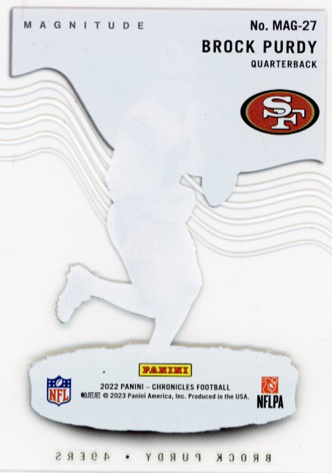 2022 Panini Chronicles Brock Purdy Magnitude RC #MAG-27 - 49ers