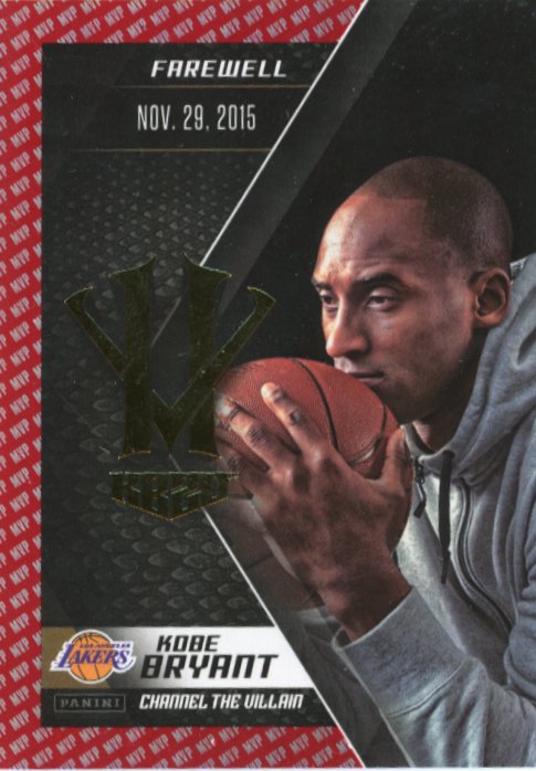 2015/16 Panini Kobe Herovillain Kobe Bryant #21 - Farewell Lakers