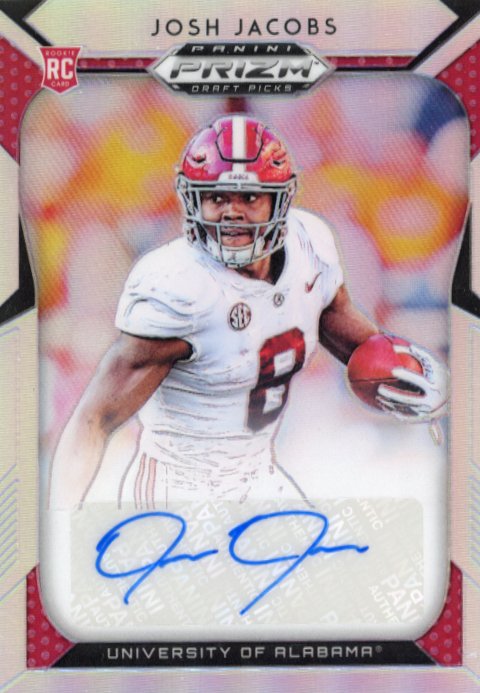 2019 Panini Prizm Draft Picks Josh Jacobs #135 - Silver Autograph Raiders