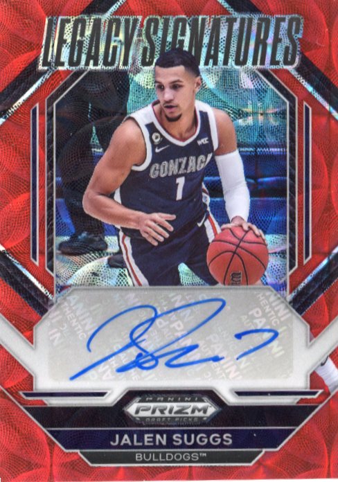 2023 Panini Prizm Draft Picks Jalen Suggs #LS-JSG - #/40 Red Scope Autograph