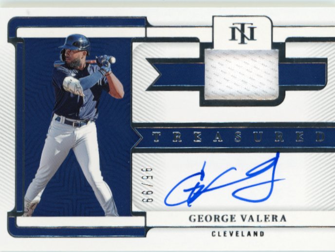 2023 Panini National Treasures George Valera #TMS-GV - #/99 Patch Autograph Guardians