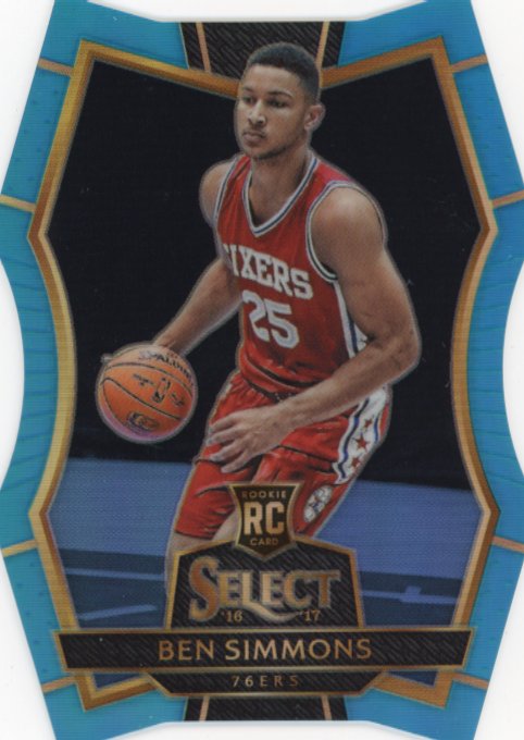 2016/17 Panini Select Ben Simmons RC #141 - #/199 Aqua Die Cut 76ers