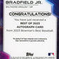 2023 Bowman's Best Enrique Bradfield Jr. #B23-EBR - Autograph Orioles