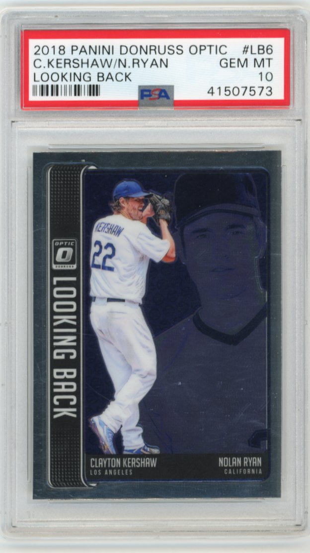 2018 Panini Donruss Optic Clayton Kershaw Nolan Ryan #LB6 - PSA 10