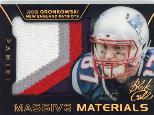 2014 Panini Black Gold Rob Gronkowski #MM-RG - #/25 Massive Materials Patriots