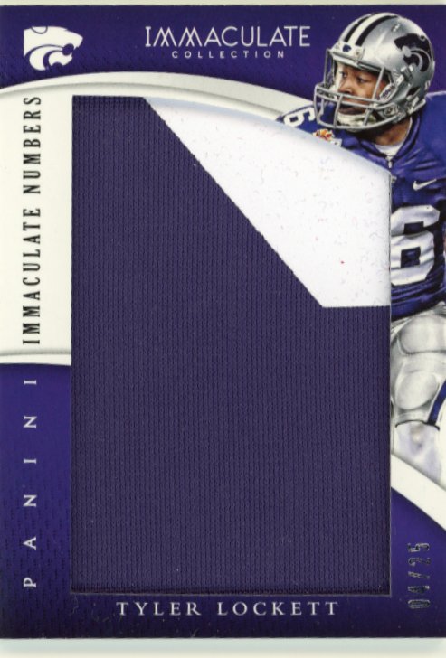 2015 Panini Immaculate Collection Tyler Lockett Immaculate Numbers #30 - Relic #/25 Seahawks