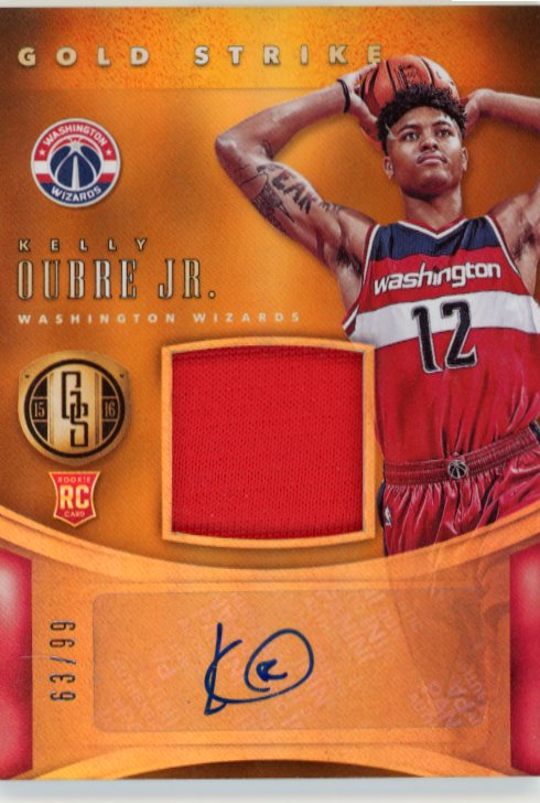 2015/16 Panini Gold Standard Kelly Oubre Jr. Gold Strike RC #11 -  Autograph Relic #/99 Wizards