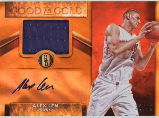 2015/16 Panini Gold Standard Alex Len Good as Gold #22 - Autograph Relic #/49 Suns