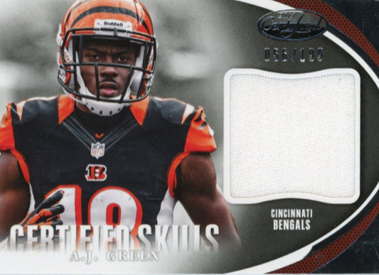 2013 Panini Certified A.J. Green Certified Skills #1 - Relic #/199 Bengals