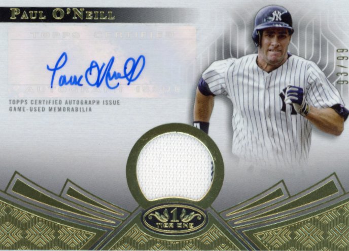 2023 Topps Tier One Paul O'Neill #T1AR-PO - Autograph Relic Yankees