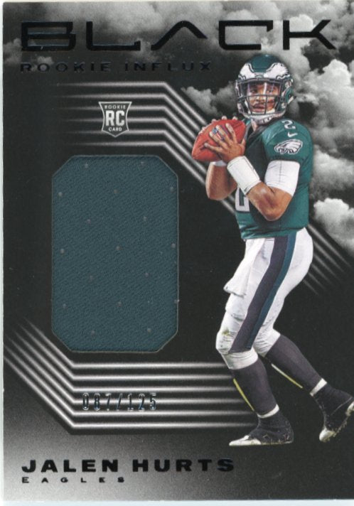 2020 Panini Black Jalen Hurts RC #R17 - Relic #/125 Eagles