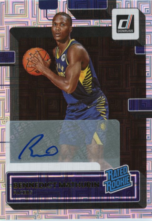 2022/23 Panini Donruss Bennedict Mathurin #206 - Mojo Autograph Pacers